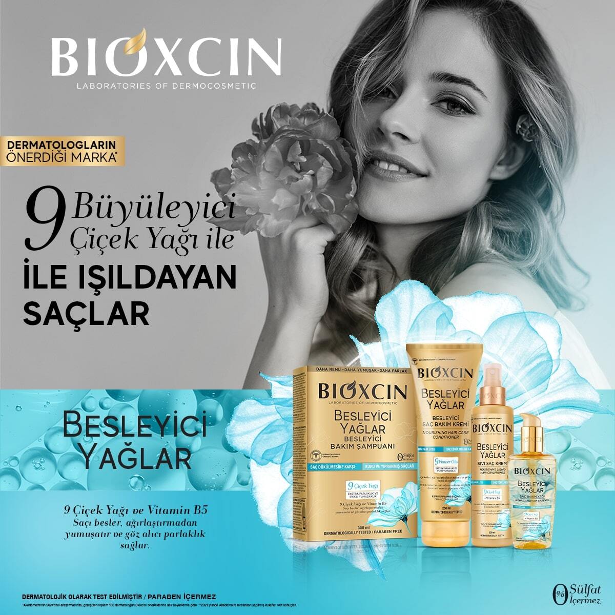 Bioxcin Nourishing Oils Hair Care Shampoo 300 ml