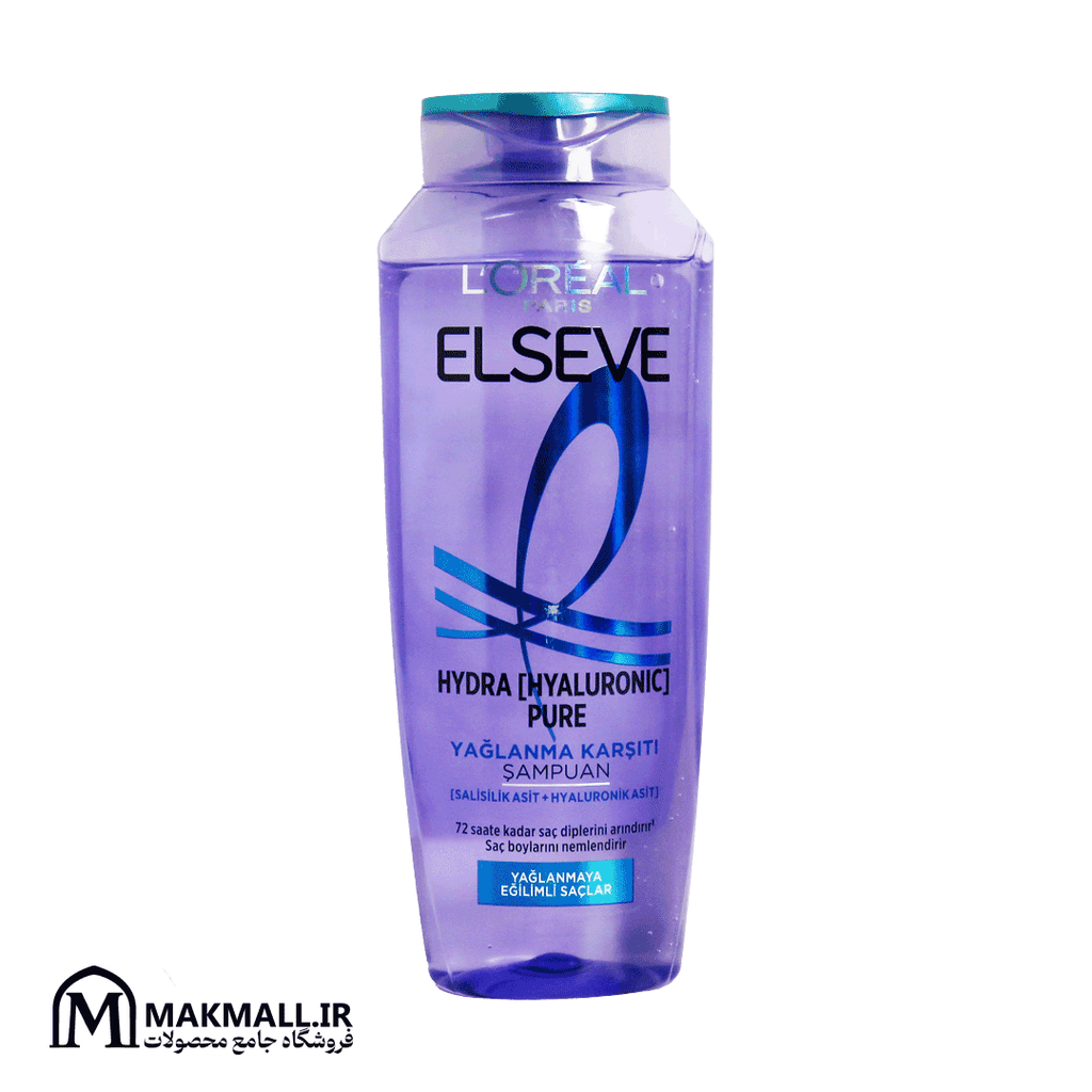 L'Oreal Paris Elseve Hydra Hyaluronic Pure Anti-Greasy Purifying Shampoo with Salicylic Acid 300 ml