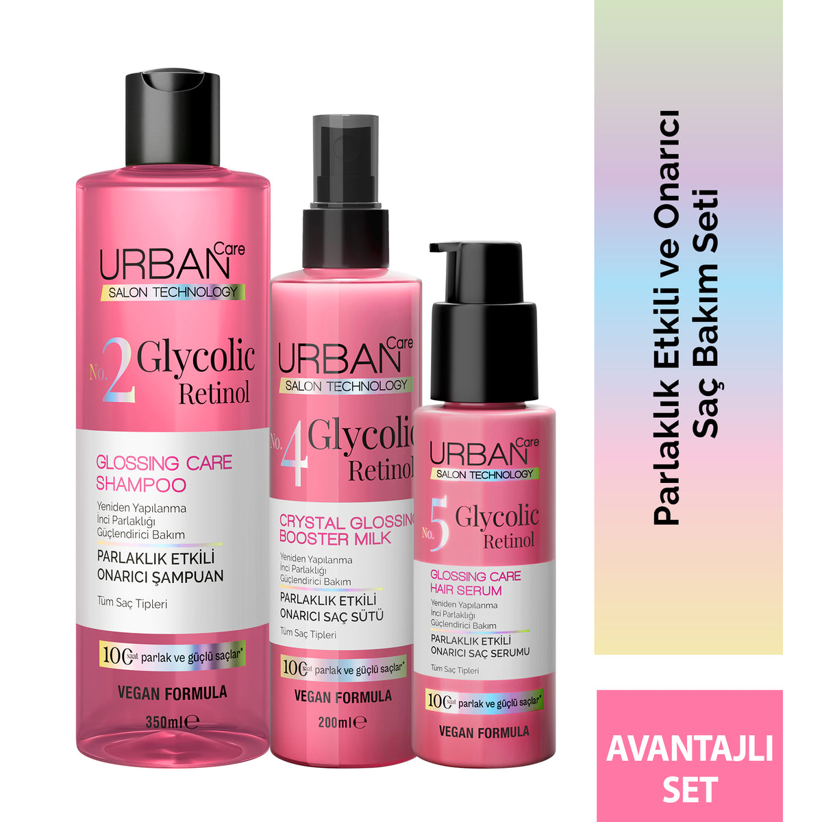 Urban Care No.5 Glycolic Retinol Parlaklık Etkili Onarıcı Saç Bakım Serumu 100 ml