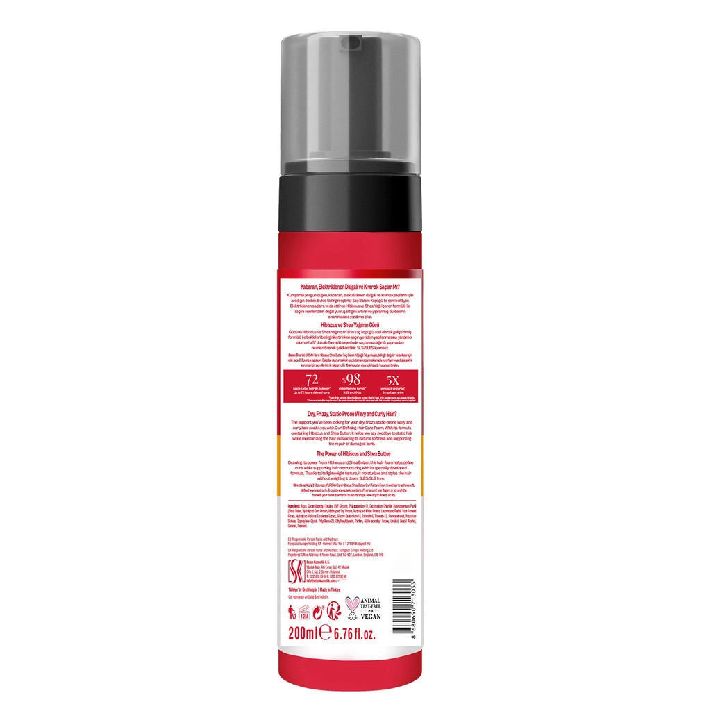 Urban Care Hibiscus & Shea Butter Anti-Frizz Hair Mousse 200 ml