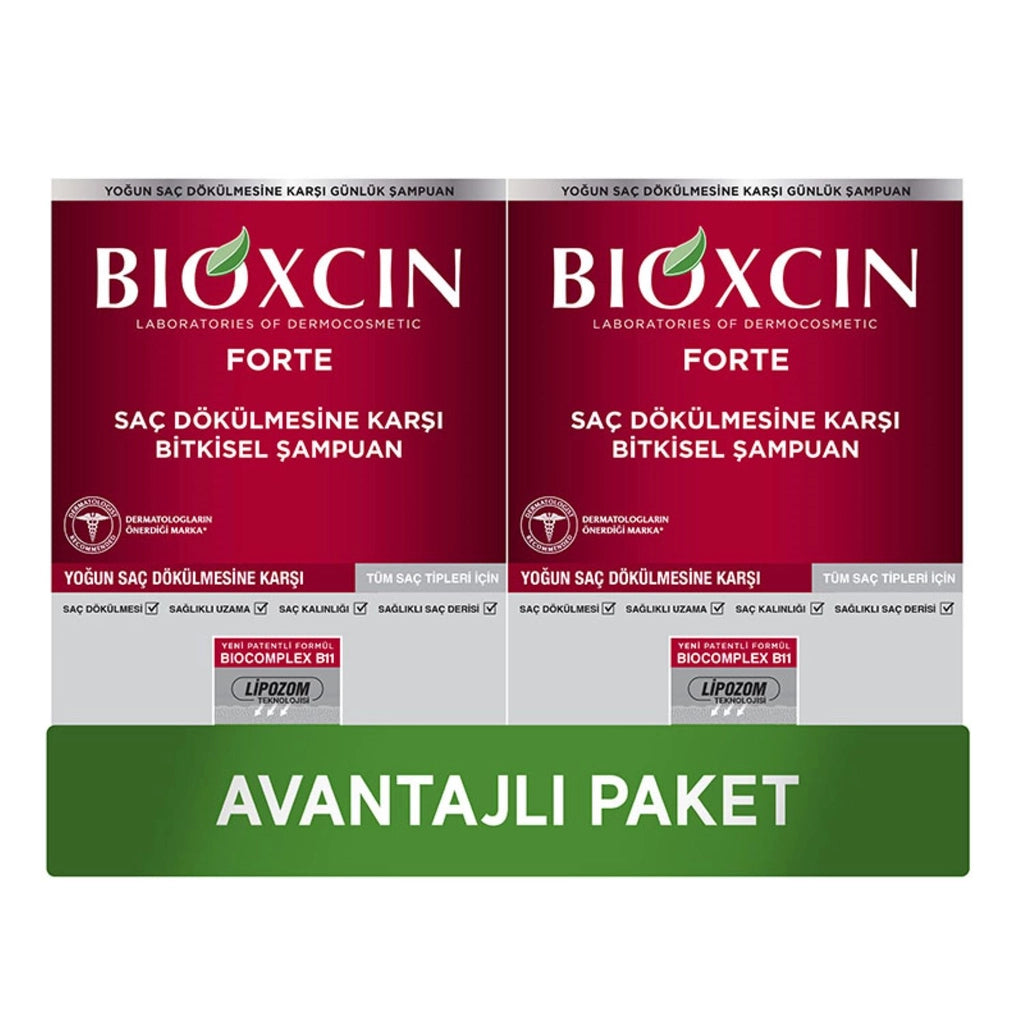 Bioxcin Forte Saç Dökülmesine Karşı Bitkisel Şampuan 300 ml x 2