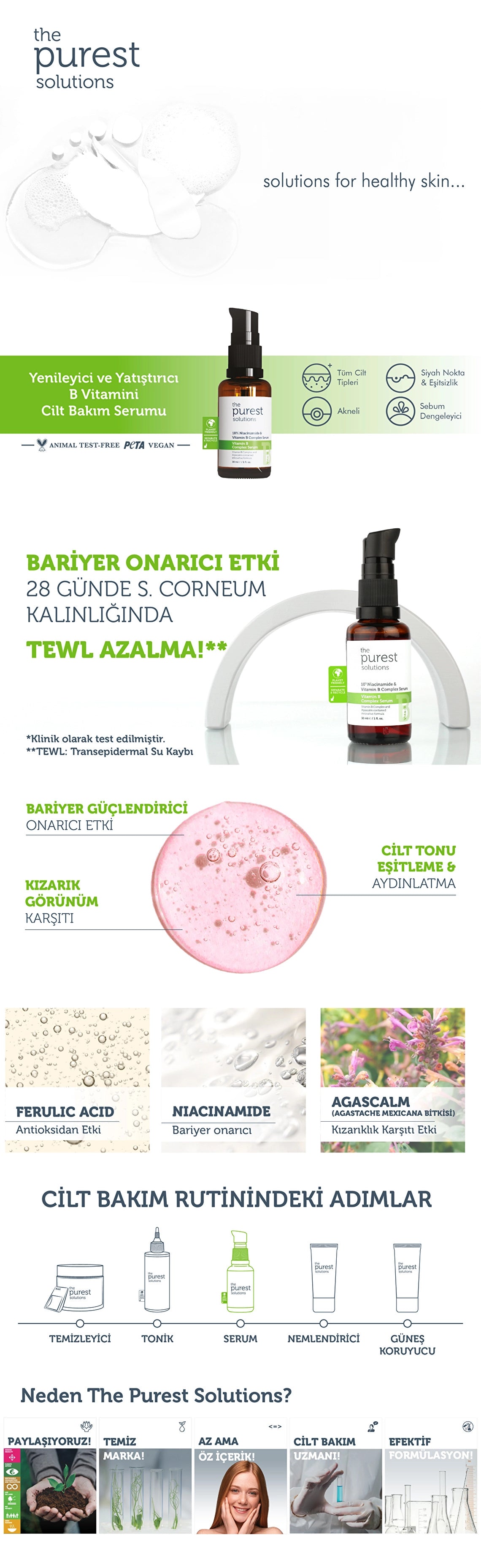 The Purest Solutions Vita-B Complex Barrier Strengthening Serum 30 ml