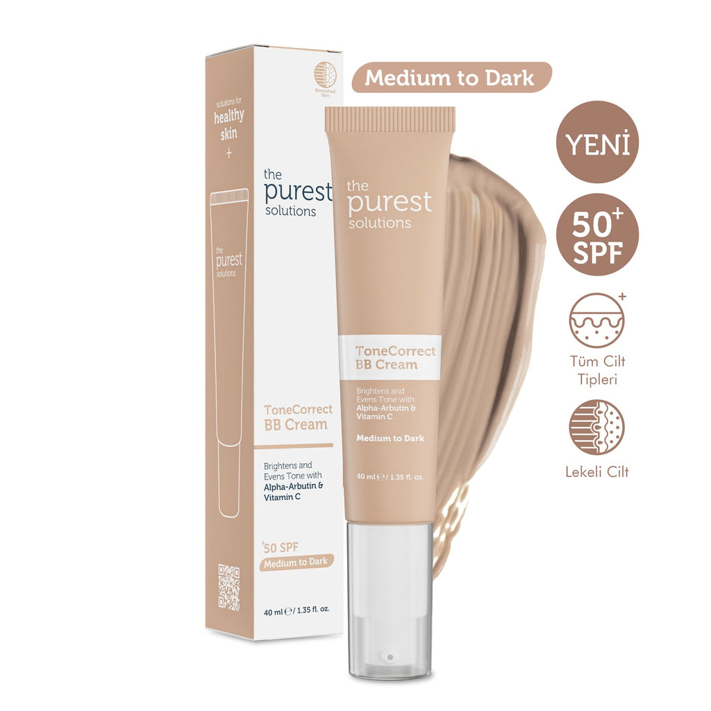 The Purest Solutions Intense Moisturizing BB Cream 50+ SPF 40 ml for Dry and Combination Skin (Medium-Dark Shade)
