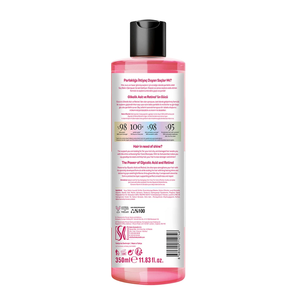 Urban Care No.2 Glycolic Retinol Parlaklık Etkili Onarıcı Saç Bakım Şampuanı 350 ml
