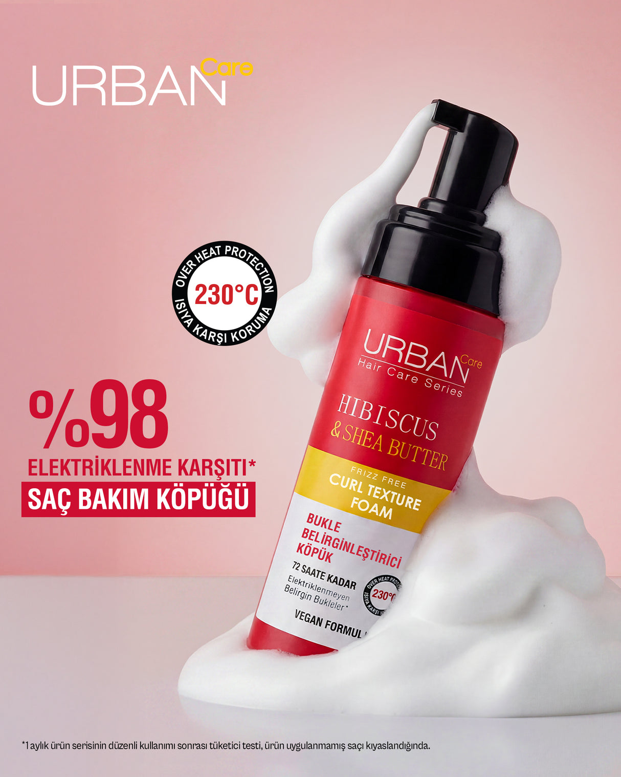 Urban Care Hibiscus & Shea Butter Anti-Frizz Hair Mousse 200 ml